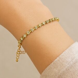 Chic gold Chain Bracelet rhinestone